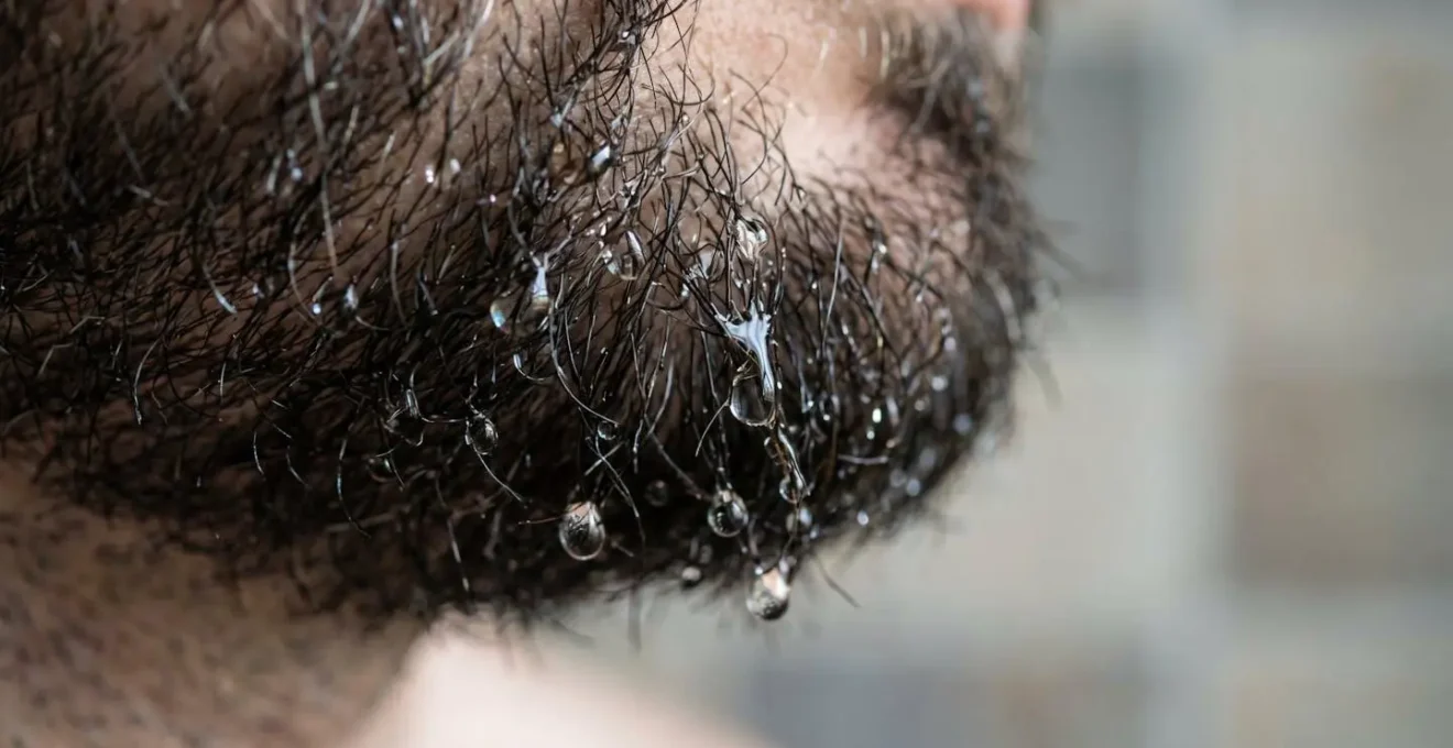 Proper beard washing technique to maintain pH balance
