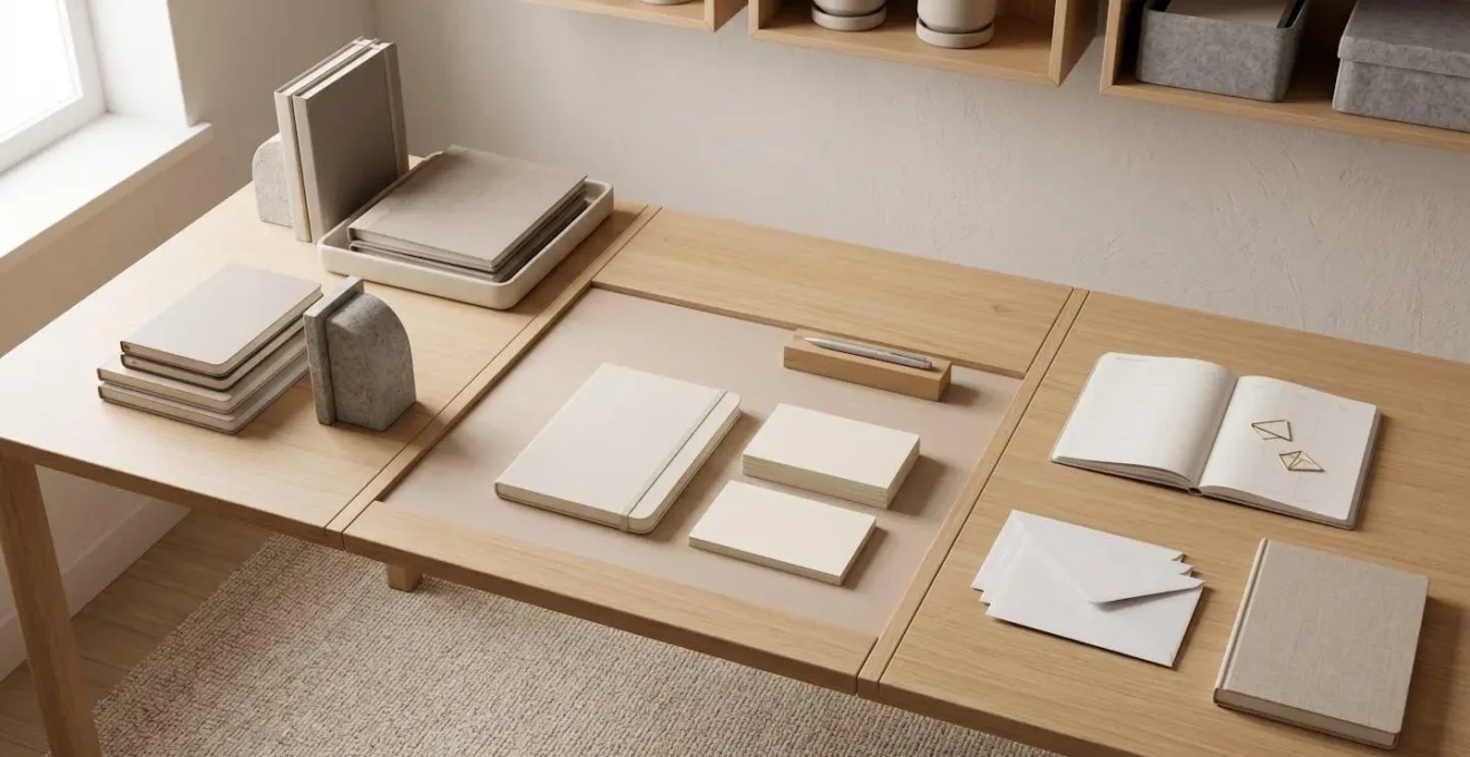Clean organized workspace showing simplified choices and decision architecture